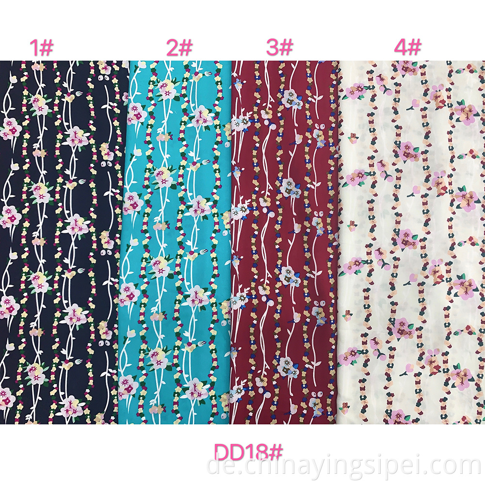 Benutzerdefinierte Trenddigitärdruck Georgette 100 Rayon Fabric für Frauenkleid